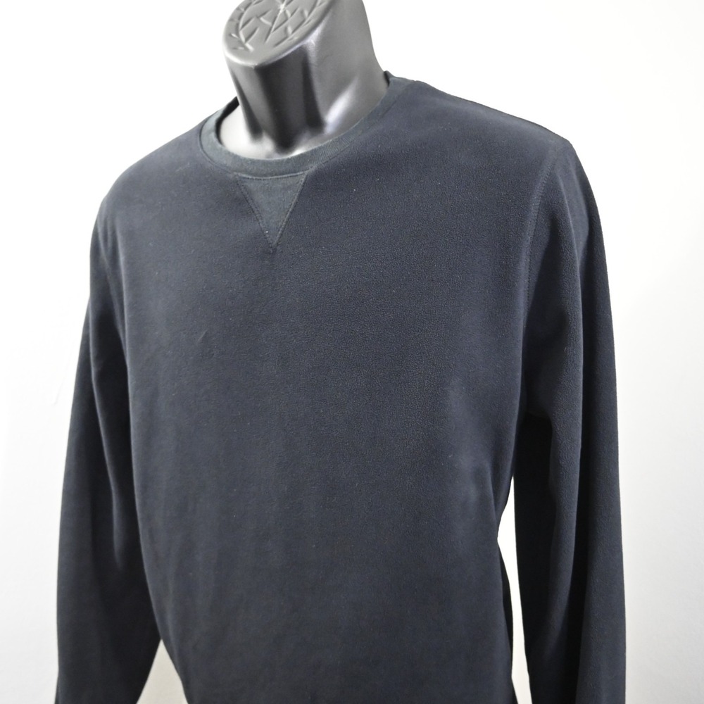 Banana Republic Ultrawarm Fleece Sweatshirt Mens Size Large Black W/‎ Pockets